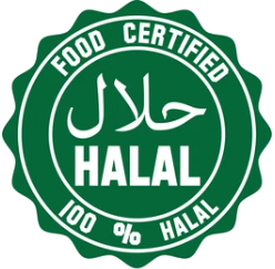 Halal certified food badge