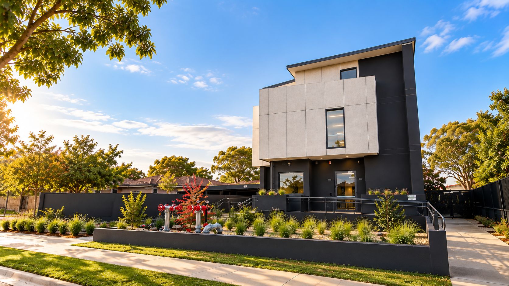 The exterior of the Ribbons and Rockets early learning centre building on Smythe Street, Merrylands